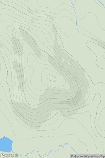 Thumbnail image for Beinn Bhuidhe [Moidart and Ardnamurchan] [NM438673] showing contour plot for surrounding peak